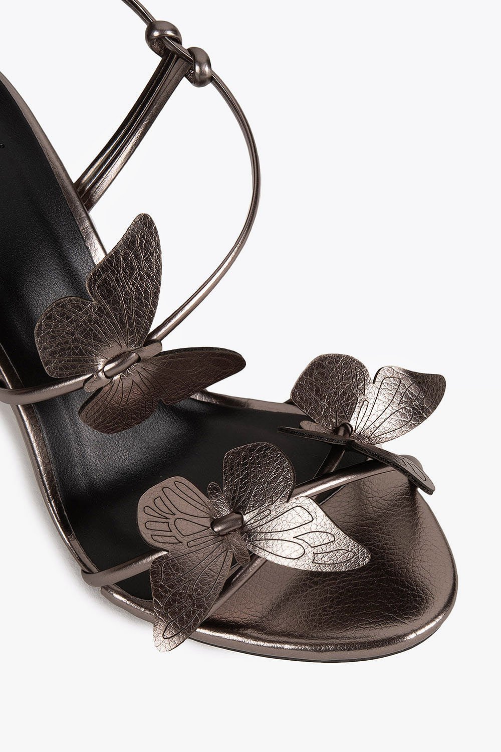 Sandália Feminina Salto Alto Mundial Ramile Prata 2