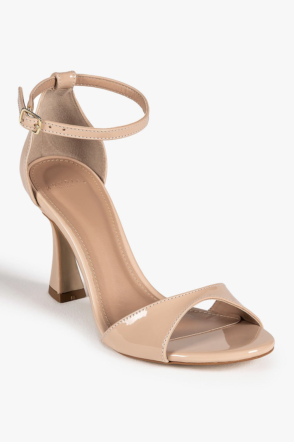 Sandália Feminina Salto Alto Mundial Maiane Bege 4