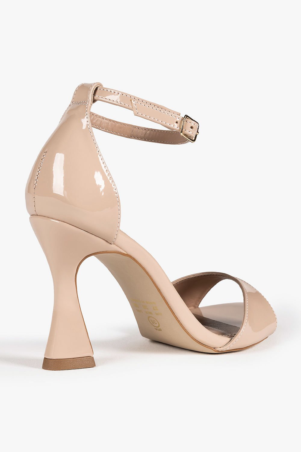 Sandália Feminina Salto Alto Mundial Maiane Bege 5