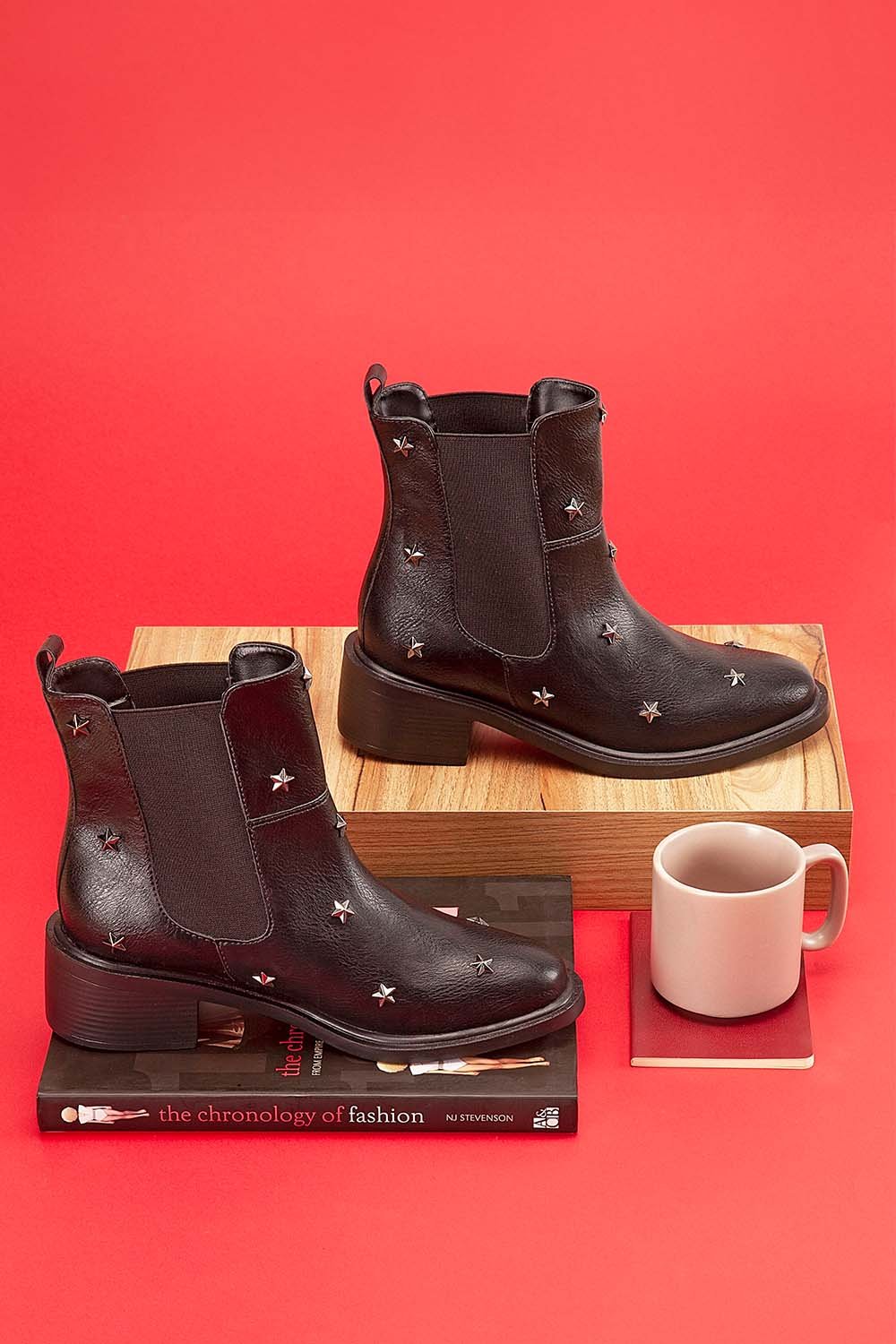Bota Feminina Chelsea Boot Cano Médio Mundial Shine Preto 2
