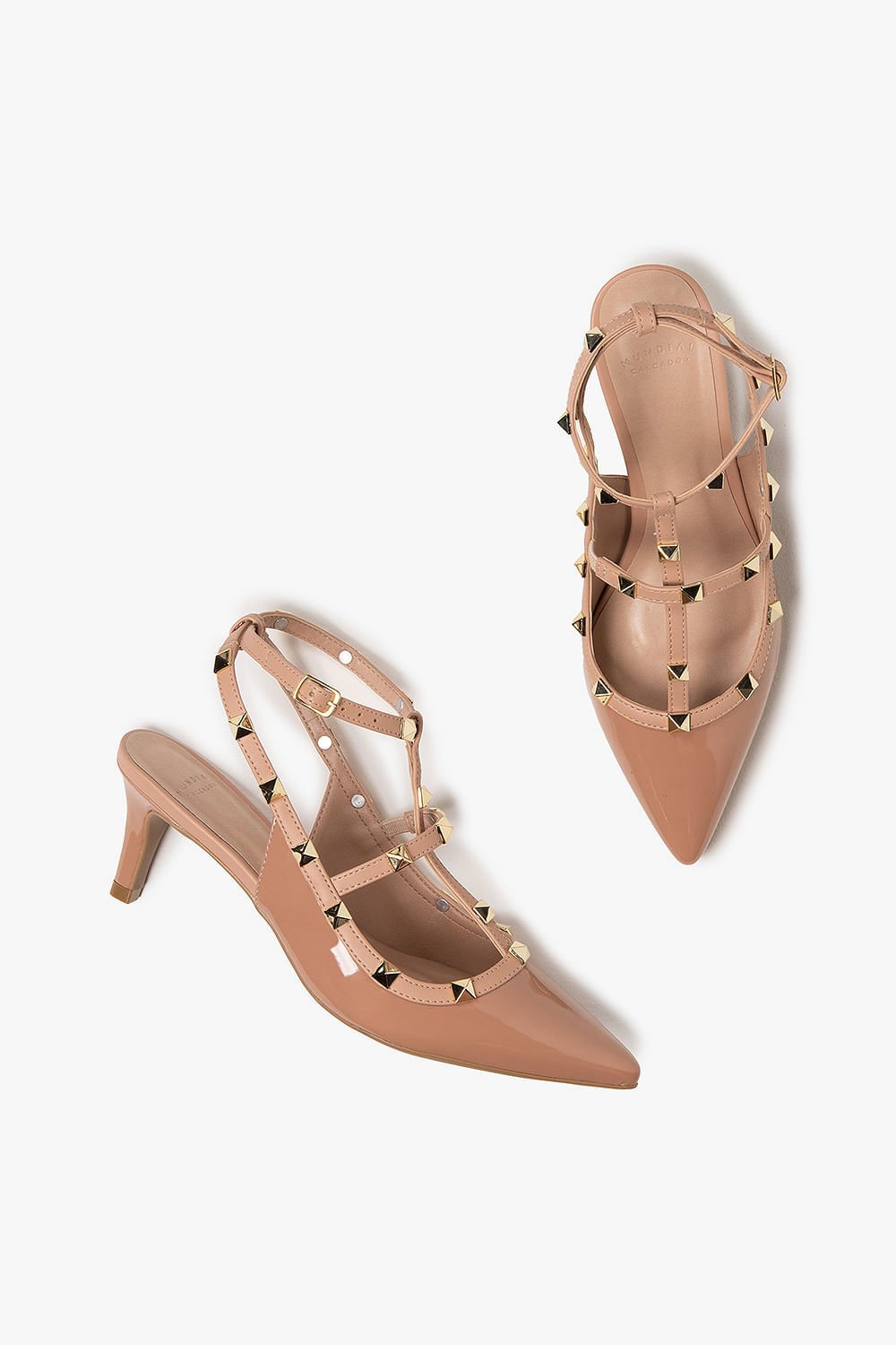 Scarpin Feminino Slingback Mundial Simoni Bege 5