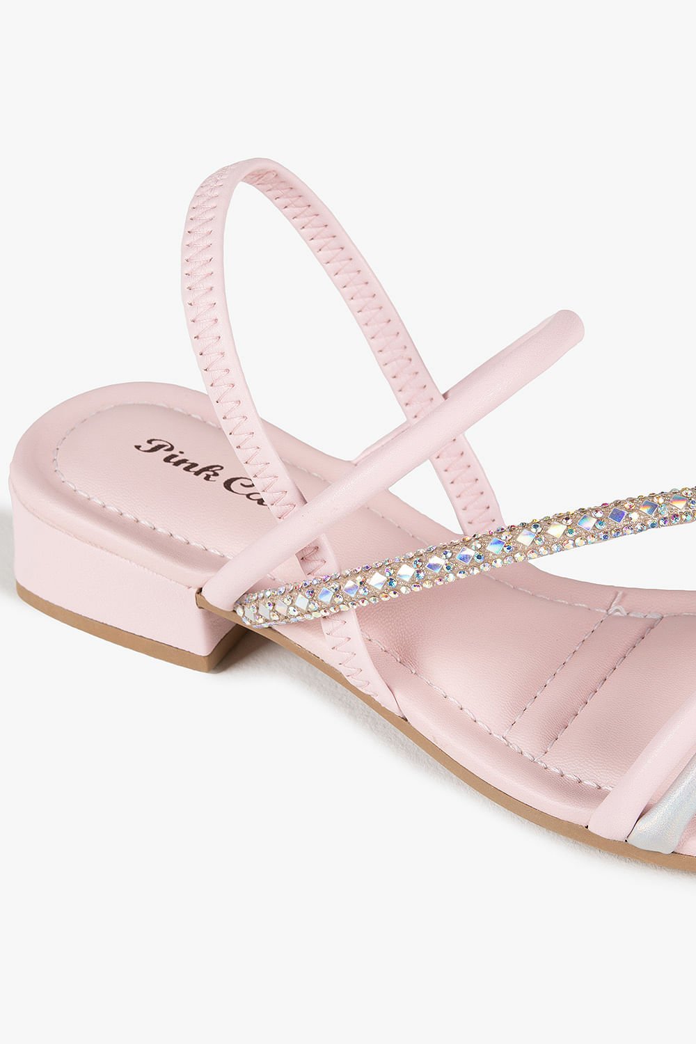 Sandália Infantil Salto Baixo Pink Cats Dakota Nica Prata 2