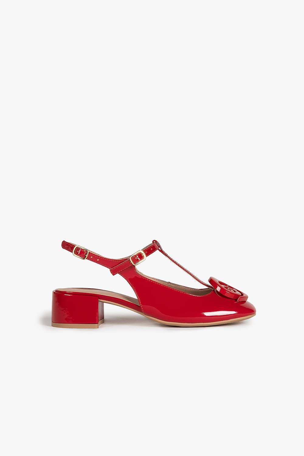 Sapato Feminino Slingback Mundial Seleste Vermelho 1