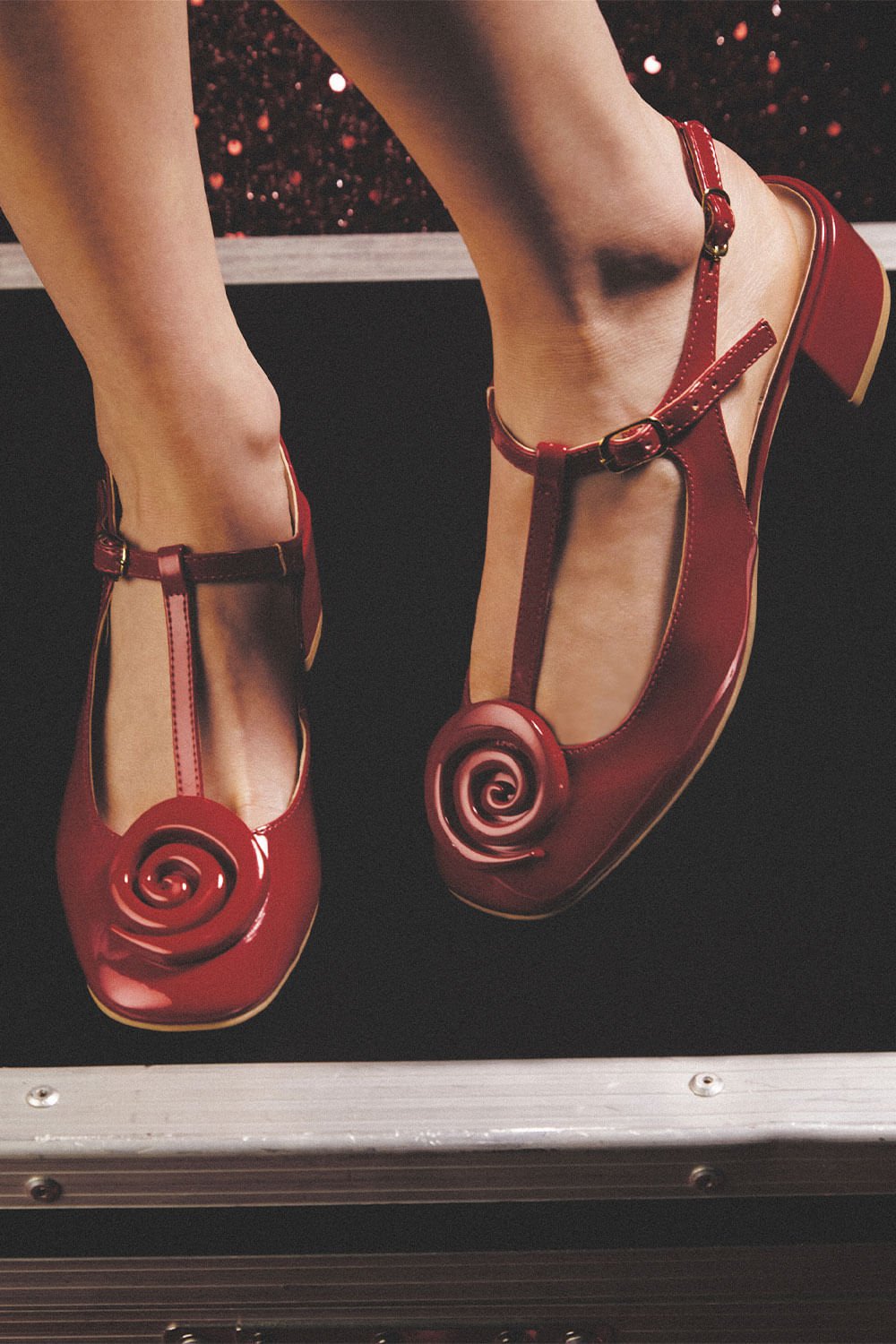 Sapato Feminino Slingback Mundial Seleste Vermelho 2