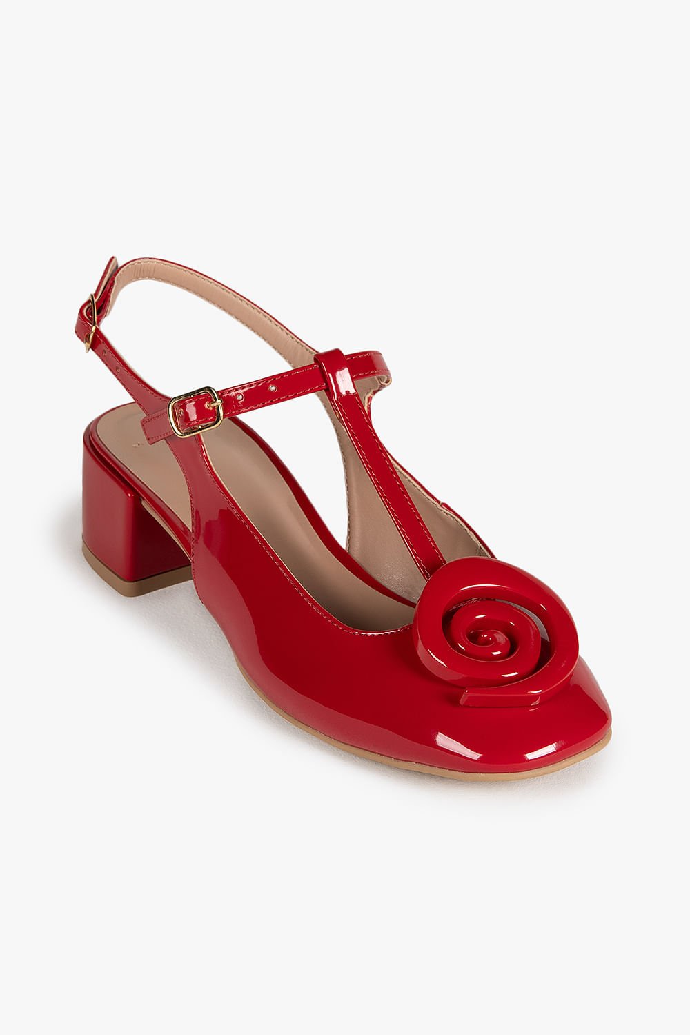 Sapato Feminino Slingback Mundial Seleste Vermelho 5