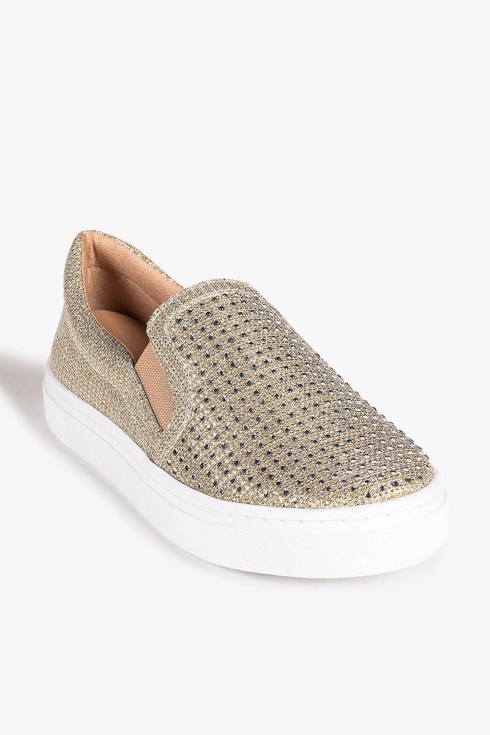 Tênis Feminino Slip On Mundial Eliege Dourado 4