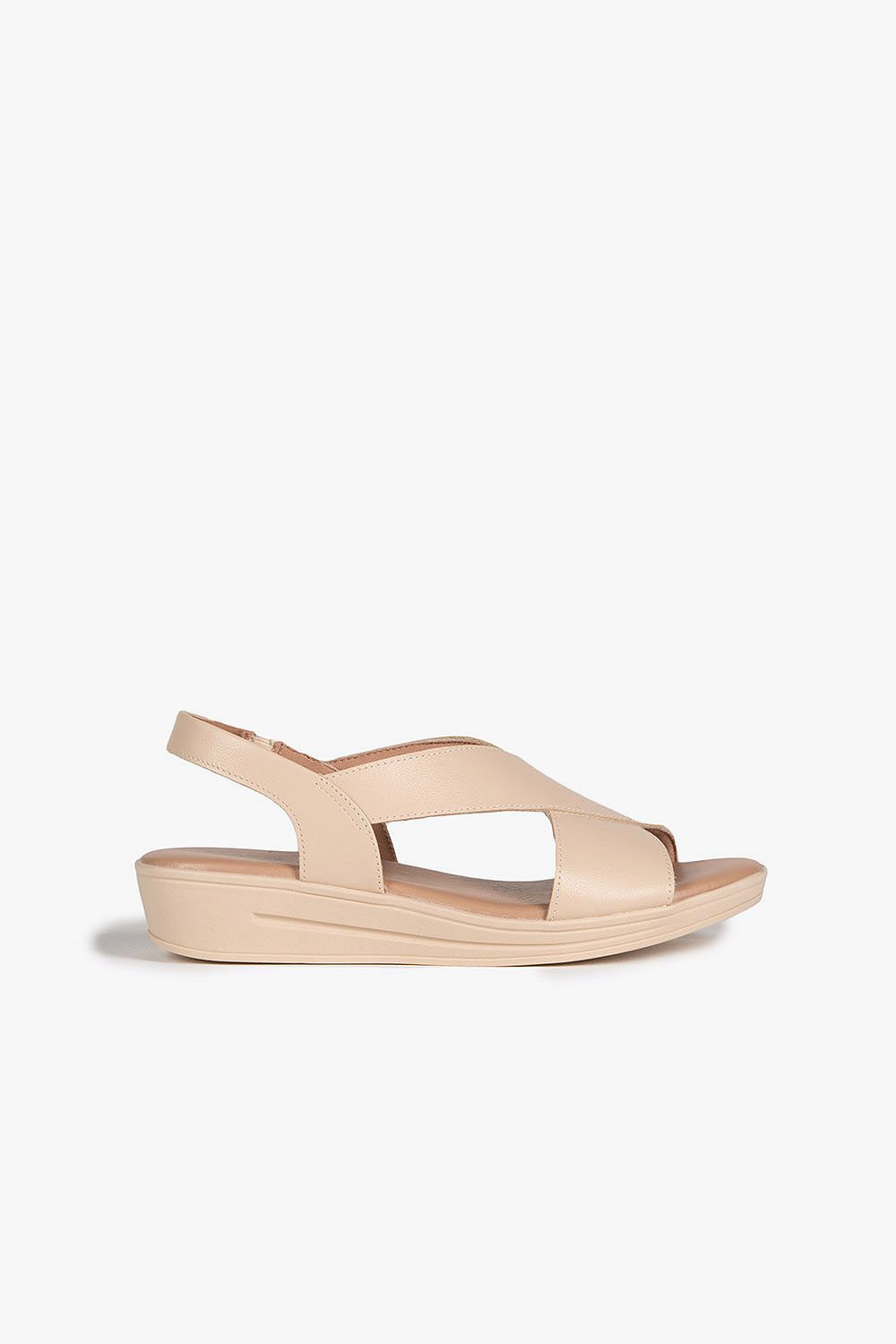 Sandália Feminina Papete Usaflex Noema Bege 1