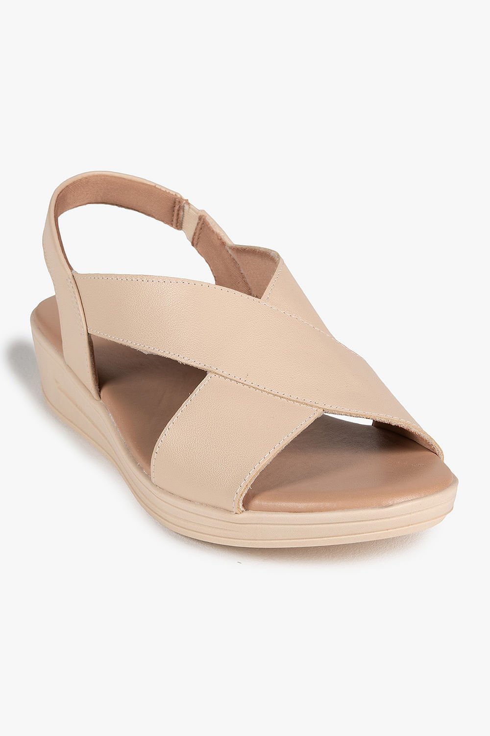 Sandália Feminina Papete Usaflex Noema Bege 4