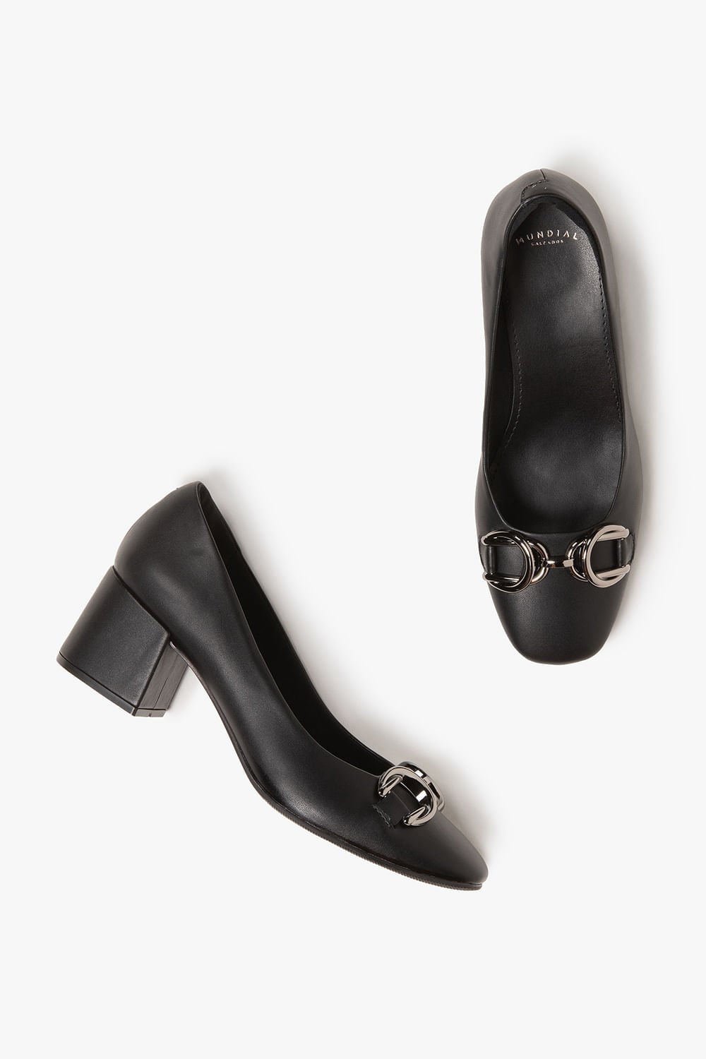 Sapato Feminino Alto Médio Mundial Gertrude Preto 3