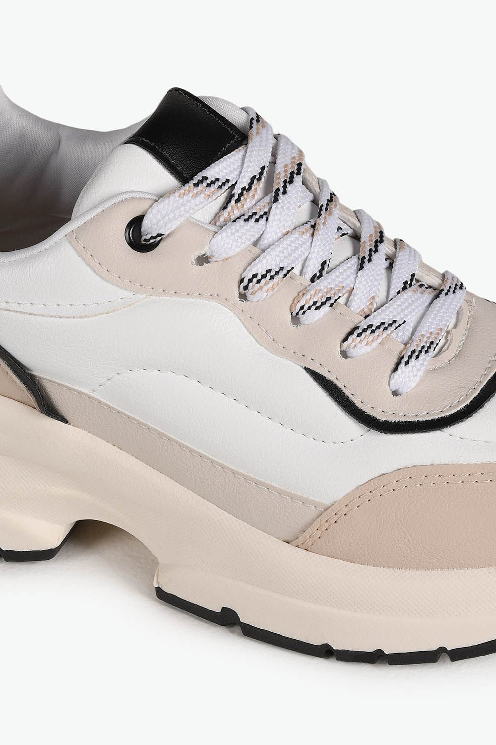 Tênis Feminino Plataforma Mundial Skarine Branco/Bege 2