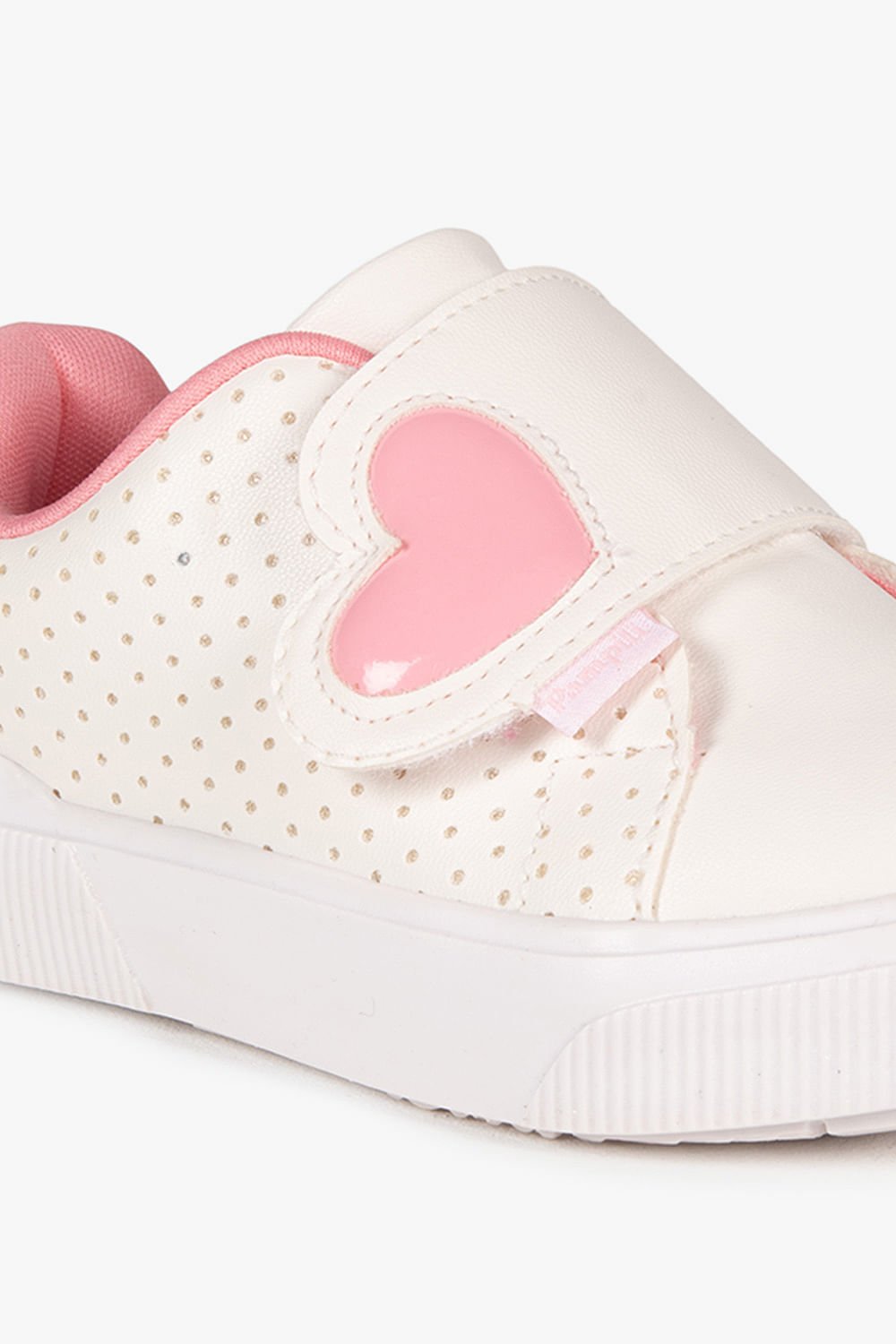 Tênis Infantil Pampili Tinne Branco/Rosa 1