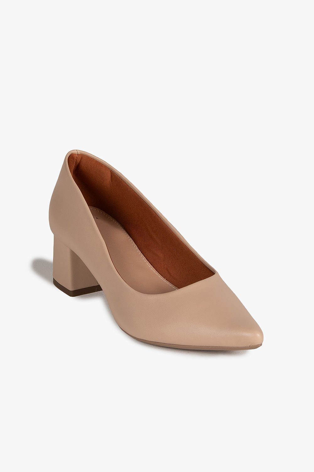 Sapato Feminino Salto Médio Mundial Dorothy Bege 2