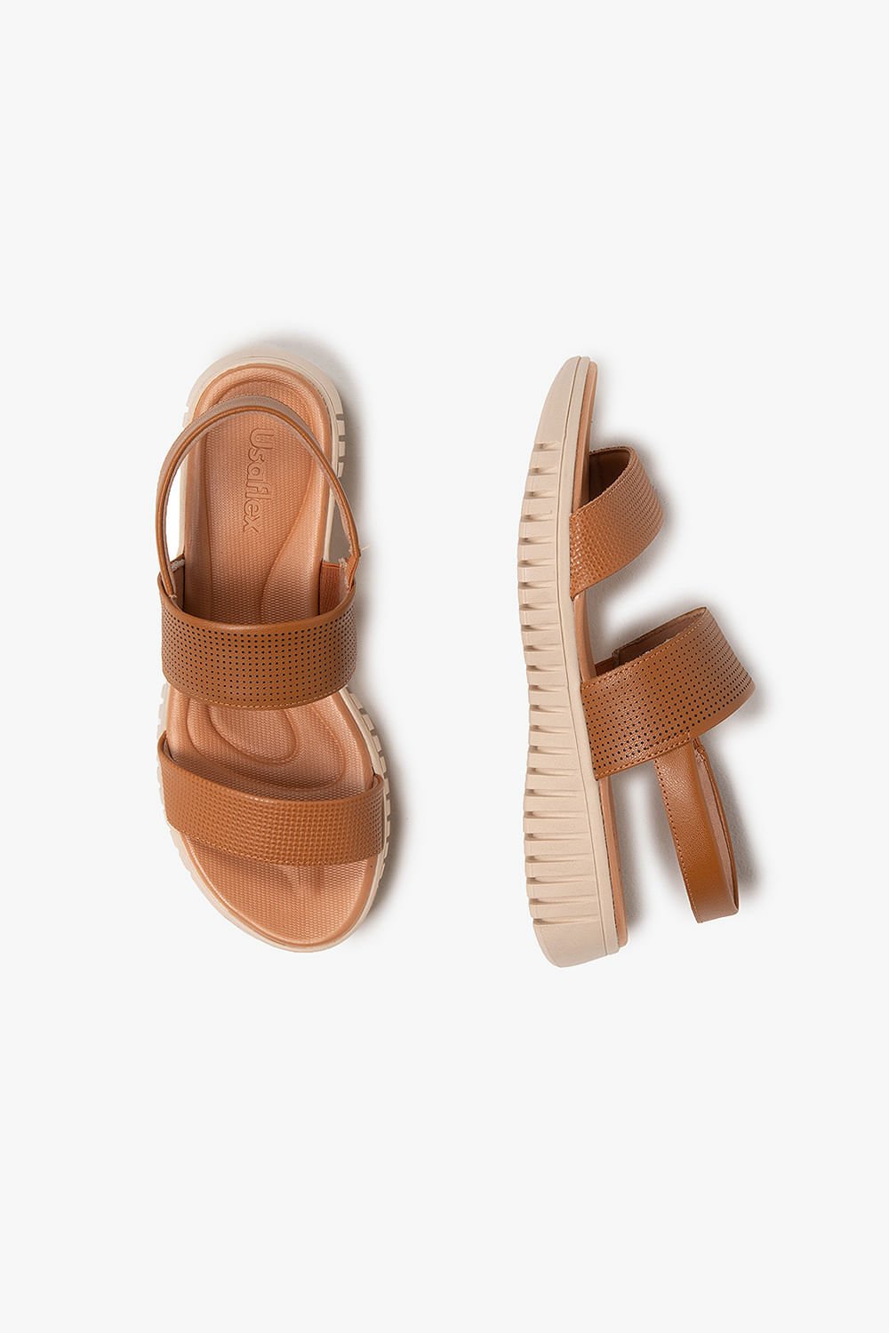 Sandália Feminina Papete Usaflex Noemi Marrom 3