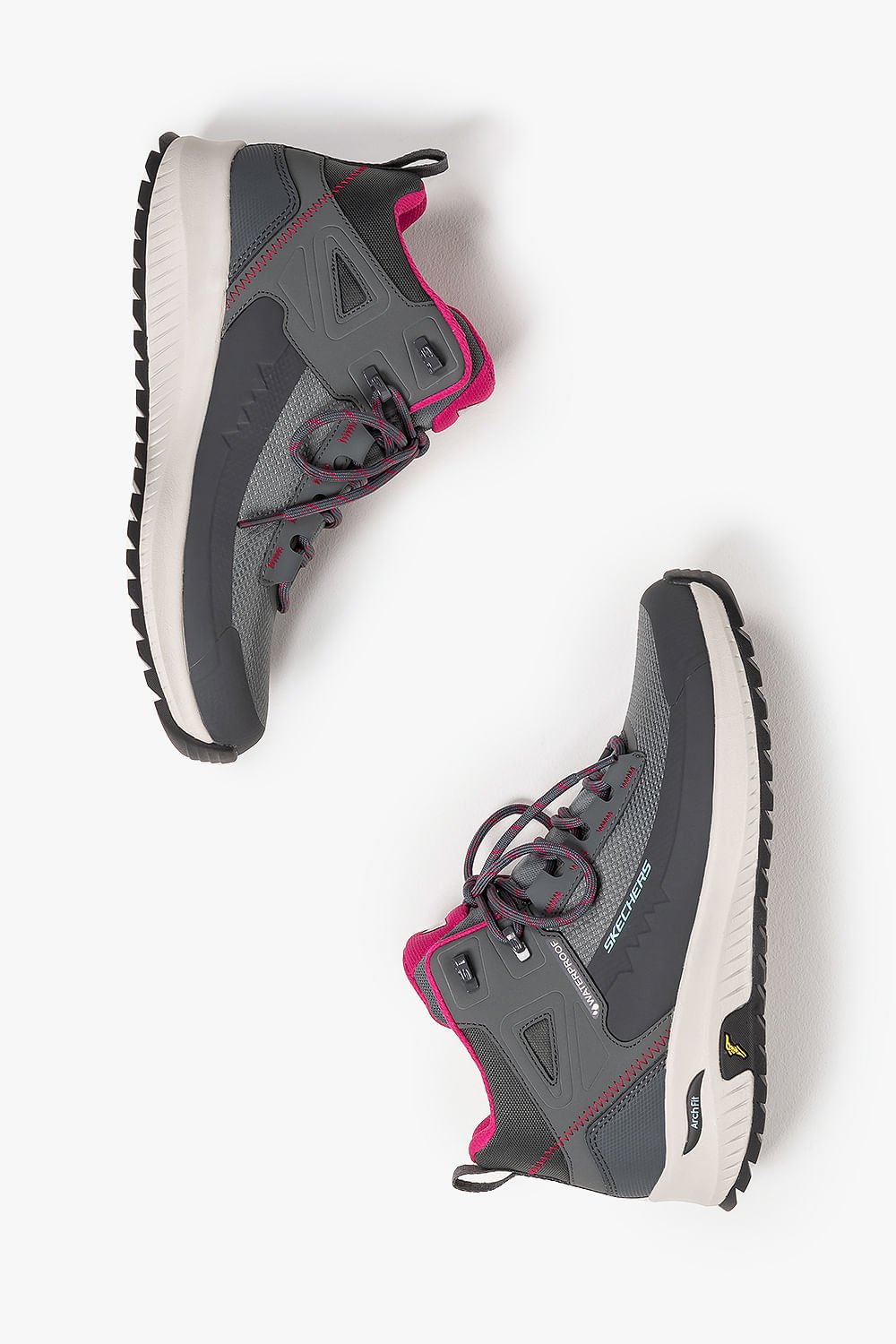 Bota Skechers Arch Fit Discover Feminina Cinza/Rosa 12