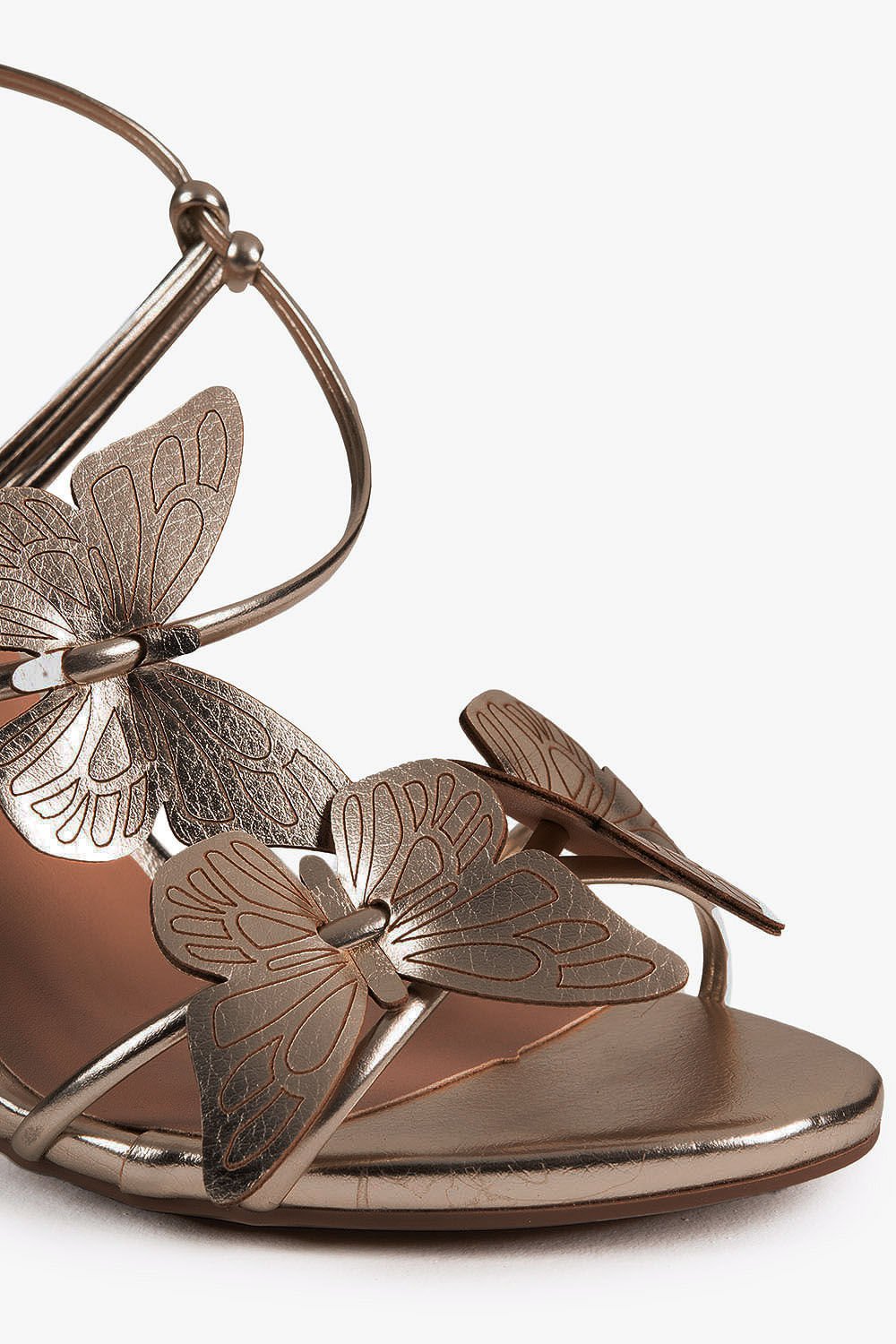 Sandália Feminina Salto Alto Mundial Ramile Bronze 2