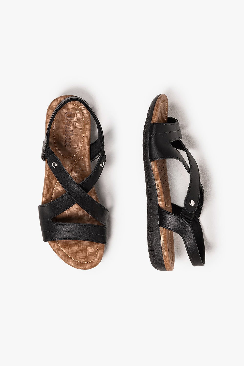 Sandália Feminina Papete Usaflex Guida Preto 3