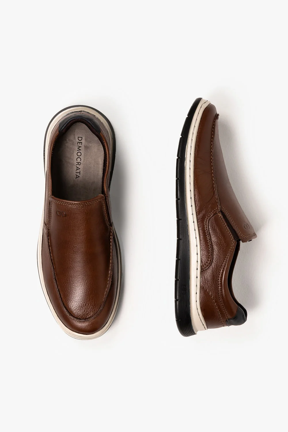 Sapatilha Masculina Democrata Casual Easy Leave Marrom 3