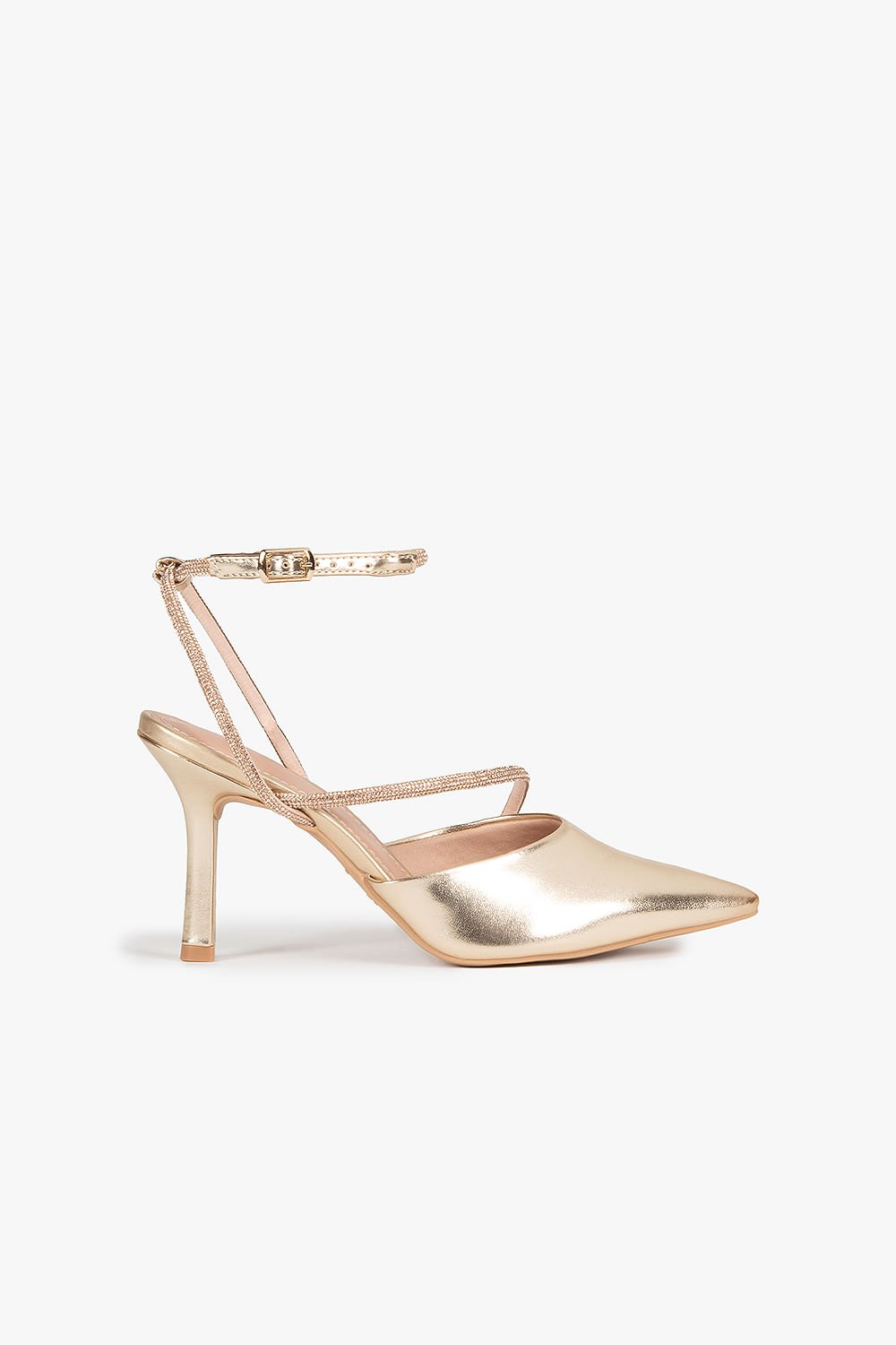Scarpin Feminino Slingback Mundial Bailey Dourado 1
