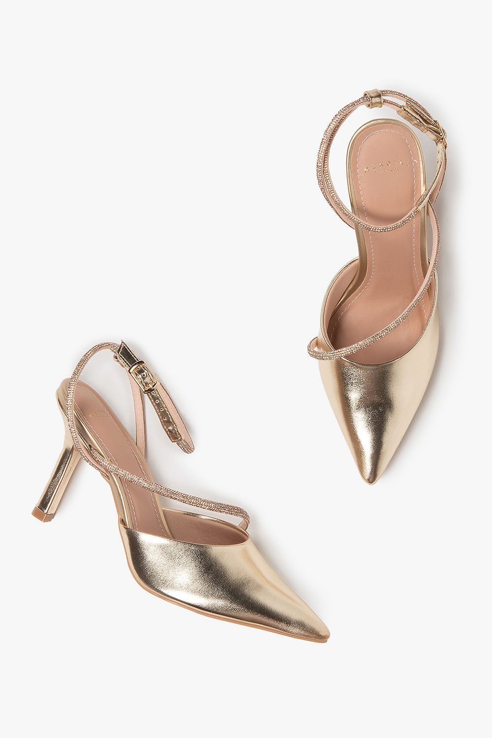 Scarpin Feminino Slingback Mundial Bailey Dourado 3