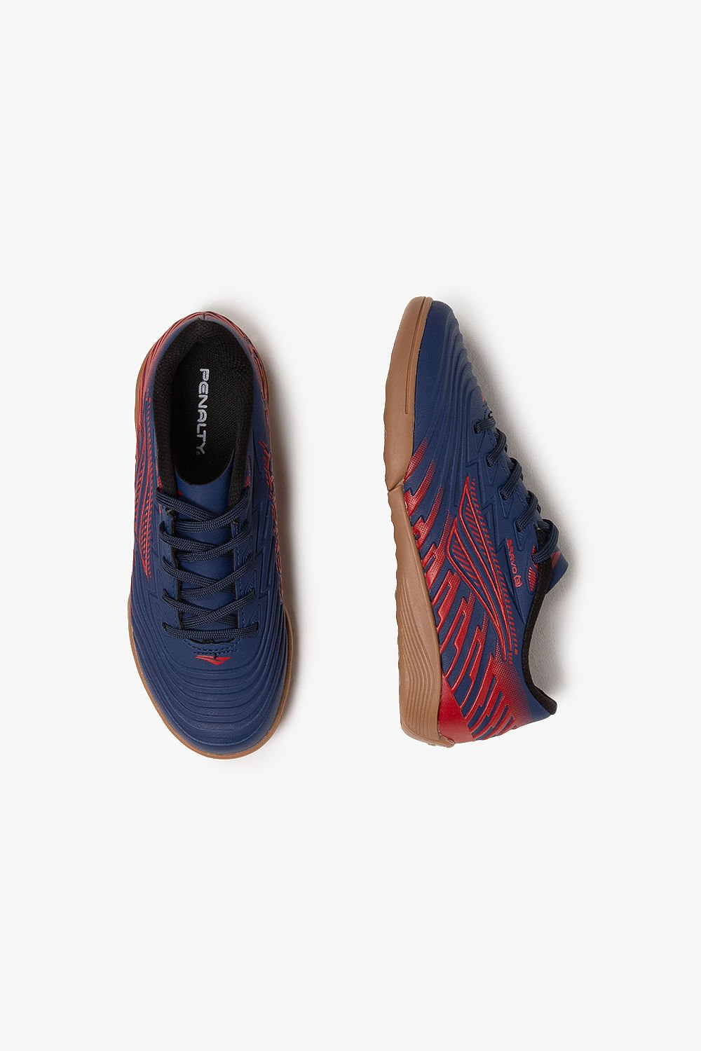 Chuteira Infantil Penalty Futsal Bravo Y3 Azul/Vermelho 3