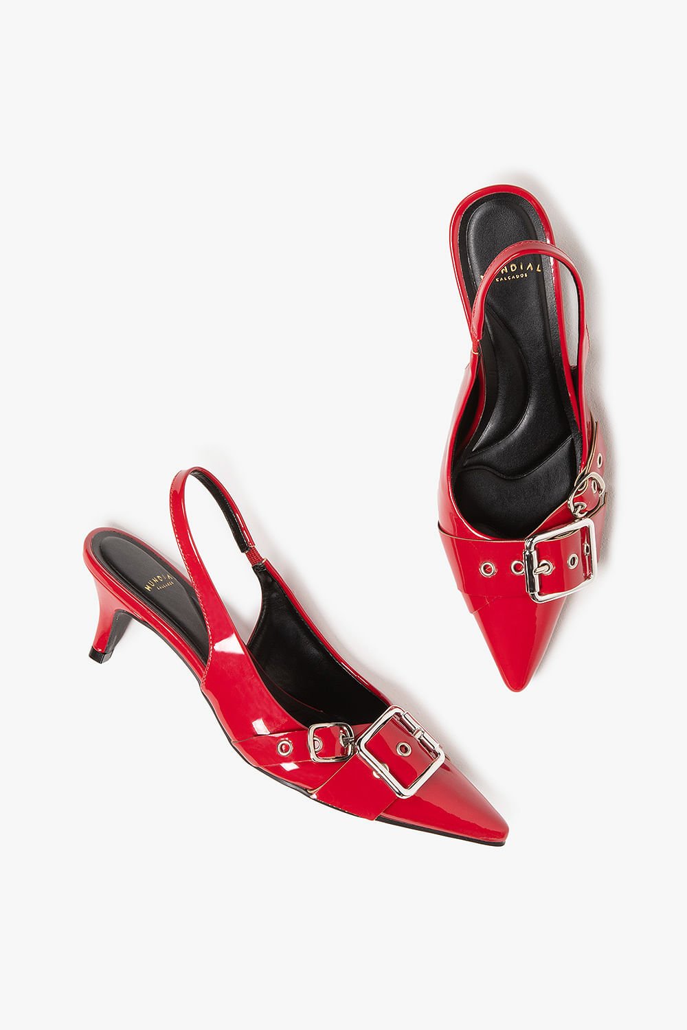 Scarpin Feminino Slingback Mundial Zama Vermelho 4