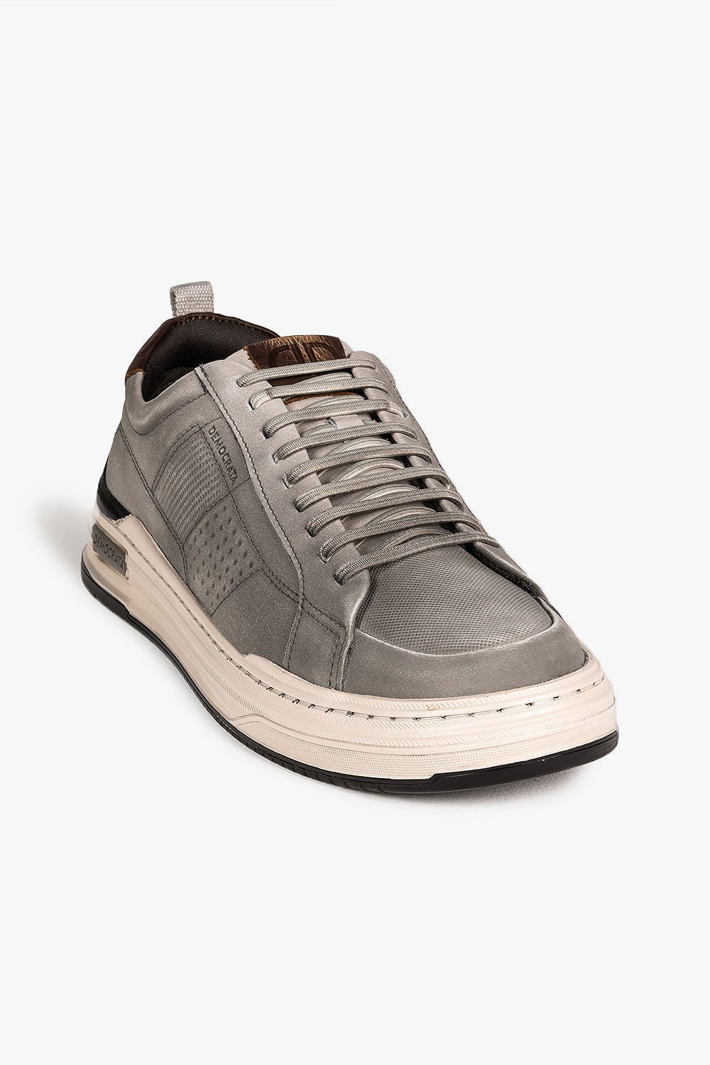Sapatênis Masculino Democrata Denim Mike Cinza 4