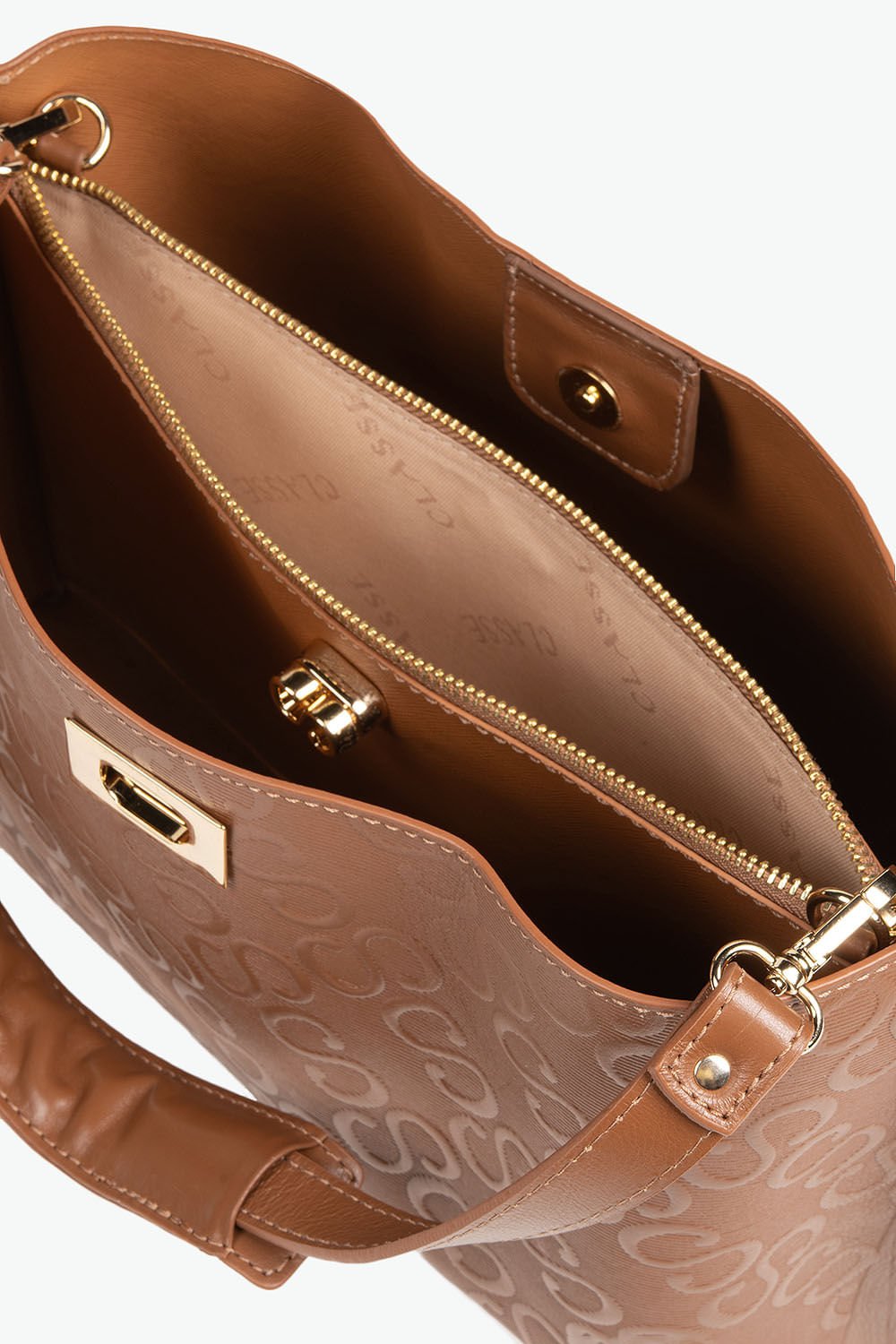 Bolsa Hobo Grande Feminina Classe Stray Marrom 4