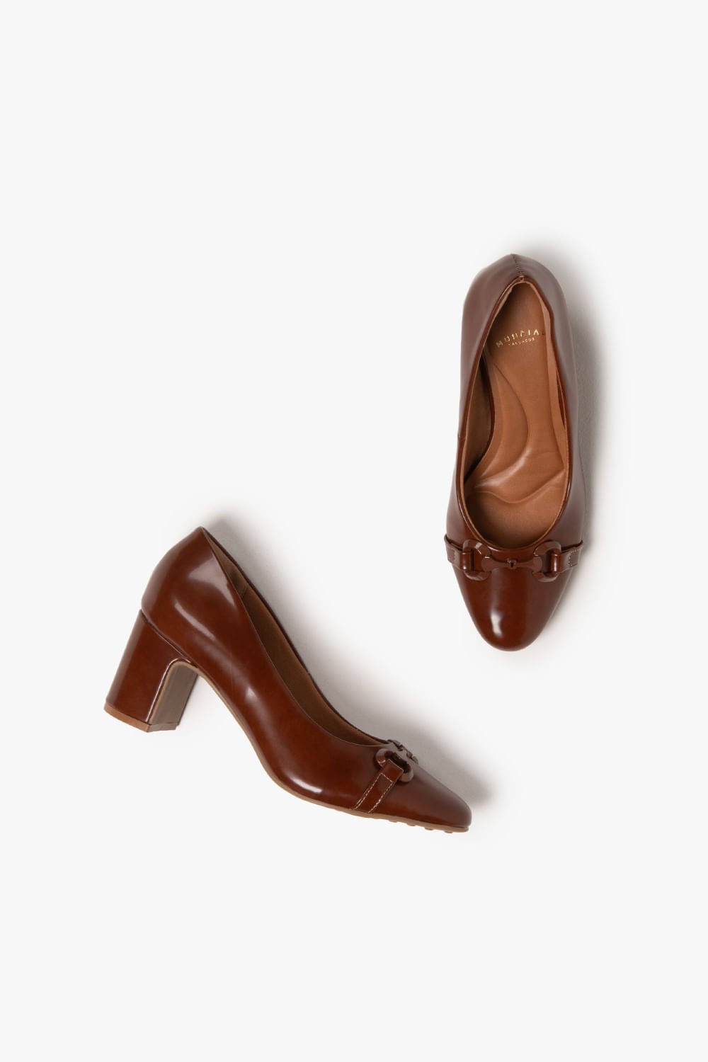Scarpin Feminino Salto Médio Mundial Tessa Marrom 3