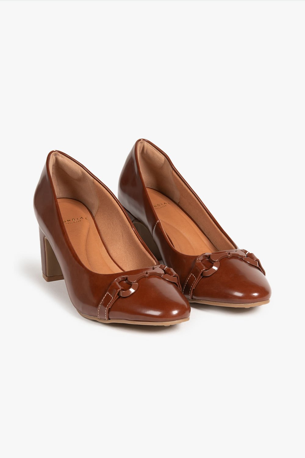 Scarpin Feminino Salto Médio Mundial Tessa Marrom 4