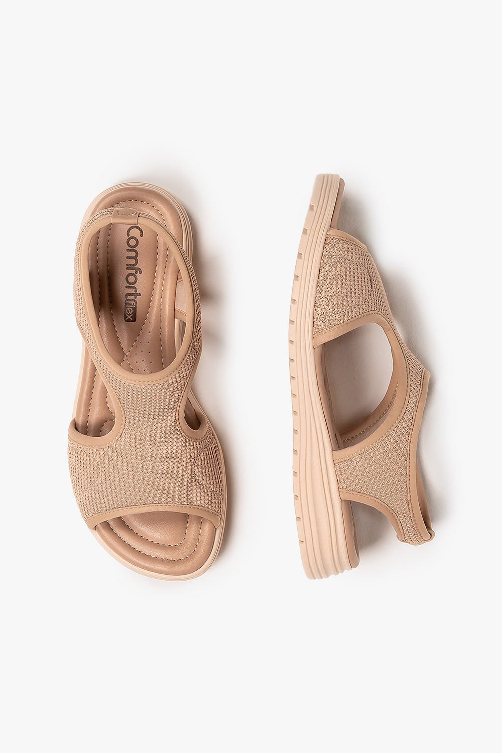 Sandália Feminina Papete Comfortflex Marta Bege 3