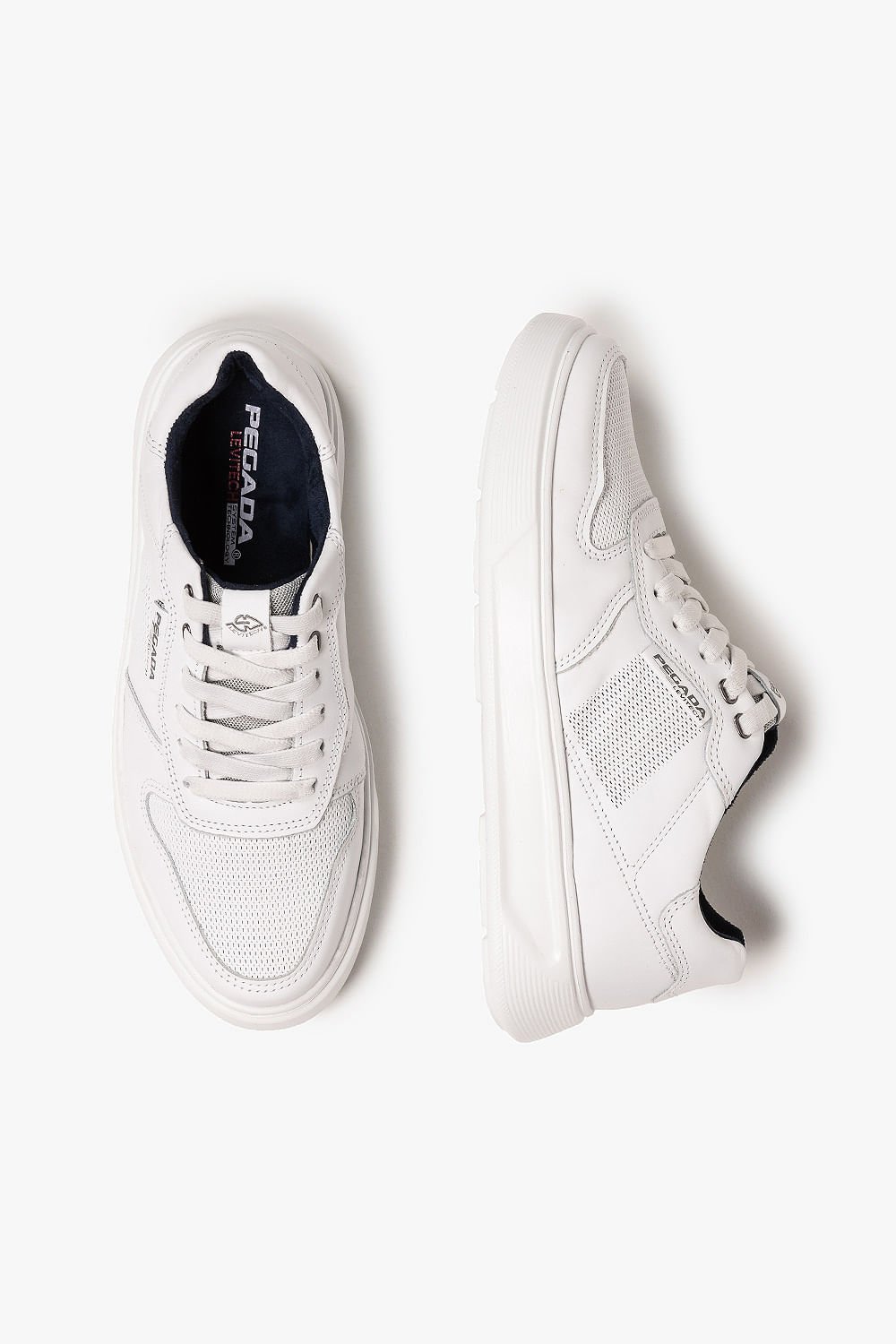 Sapatênis Masculino Pegada Levitech Elástico Branco 6