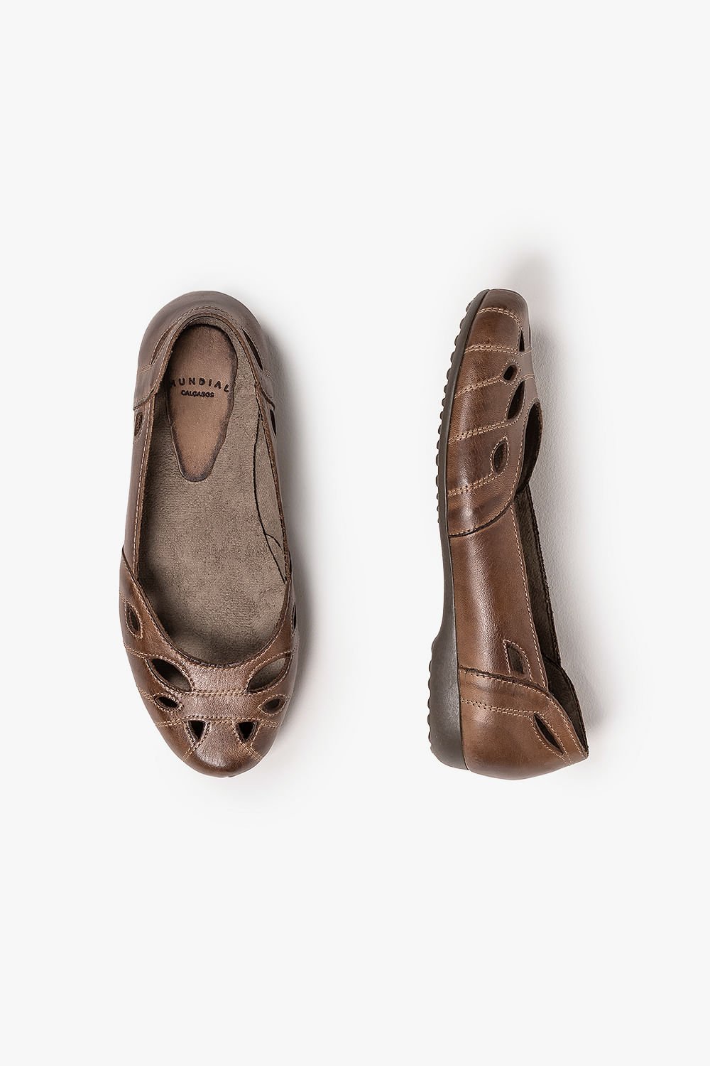 Sapatilha Feminina Bico Redondo Mundial Margareti Marrom 5