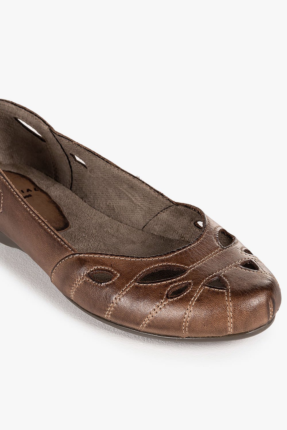 Sapatilha Feminina Bico Redondo Mundial Margareti Marrom 7