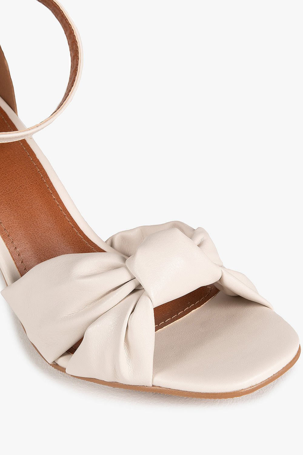 Sandália Feminina Salto Médio Mundial Valkiria Branco 2