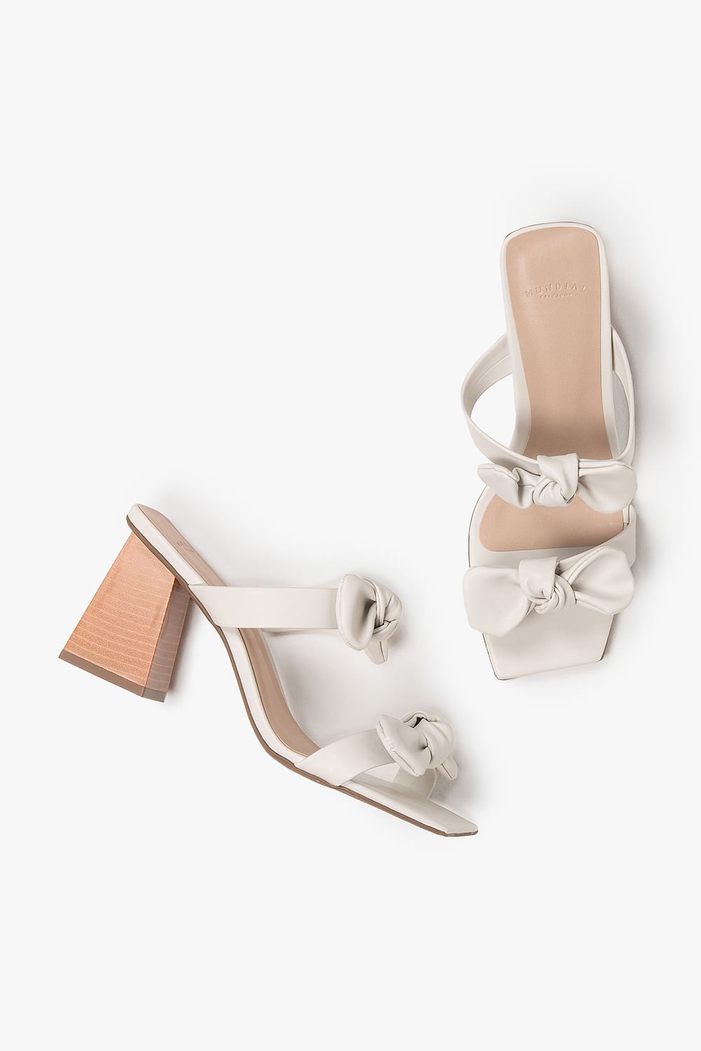 Tamanco Feminino Salto Alto Mundial Elayne Branco 3