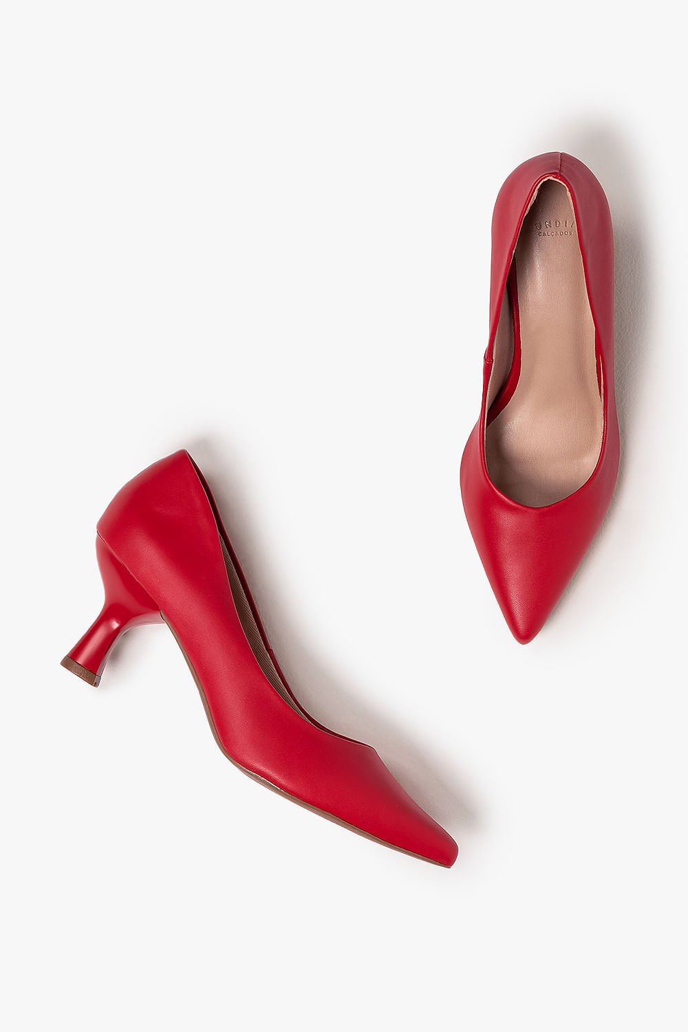 Scarpin Feminino Salto Médio Mundial Kirk Vermelho 6