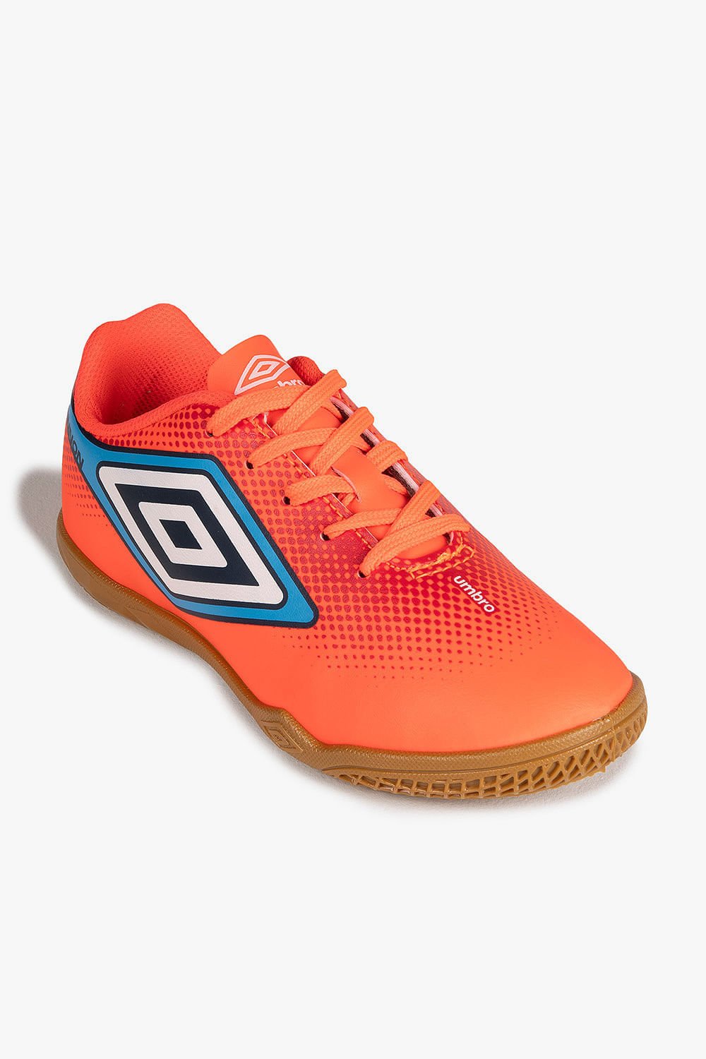 Chuteira Infantil Futsal Umbro Cannon Laranja/Azul 4