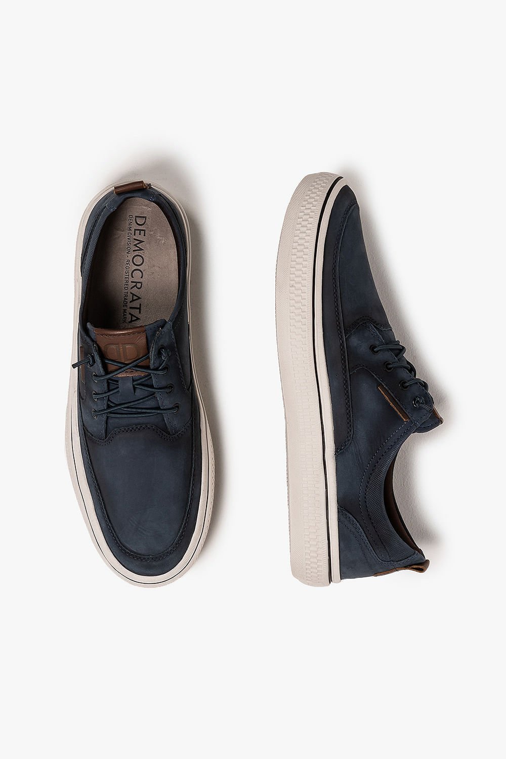 Tênis Masculino Democrata Slip On Fender Azul/Marrom 3