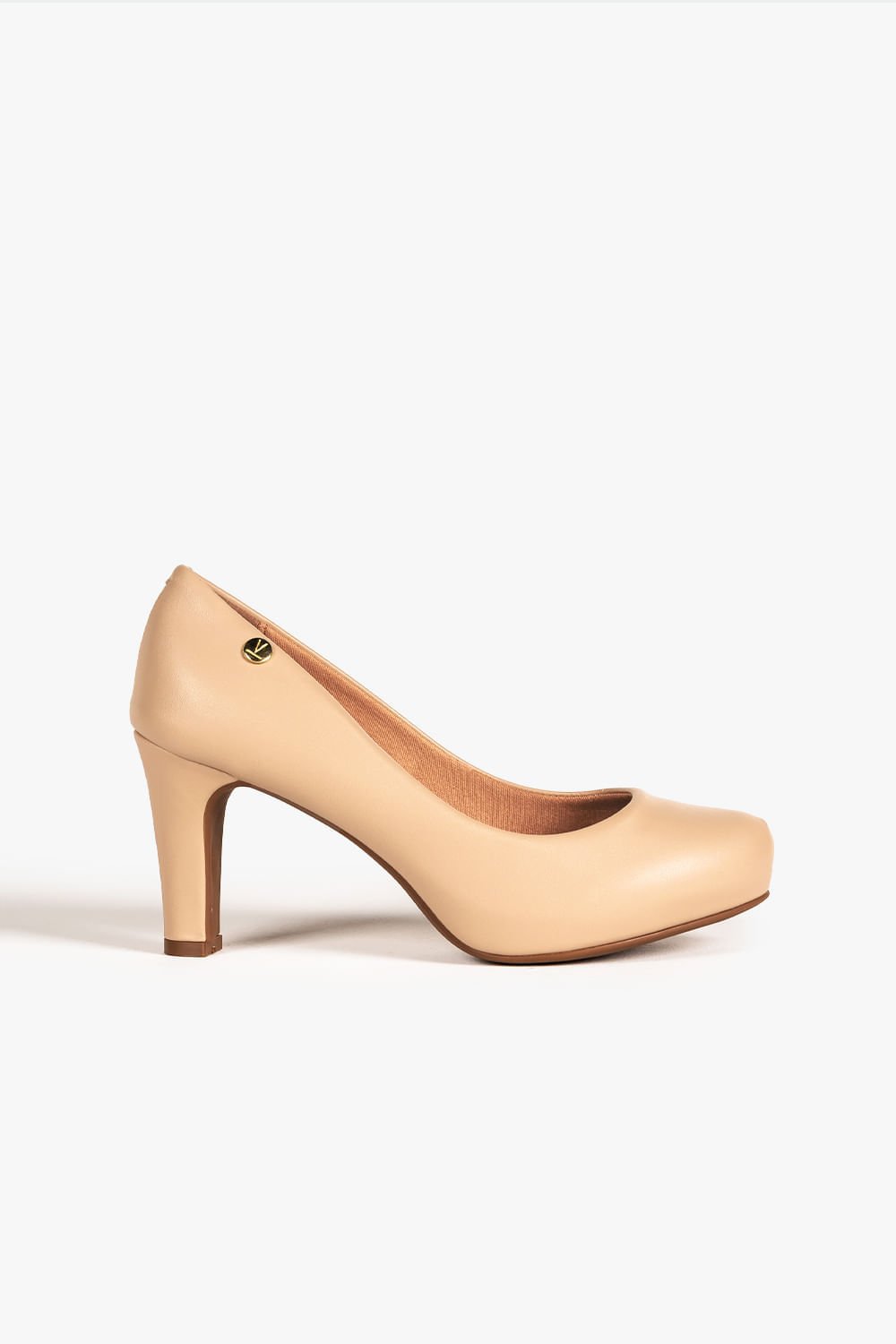 Scarpin Feminino Salto Alto Vizzano Lorien Bege 1