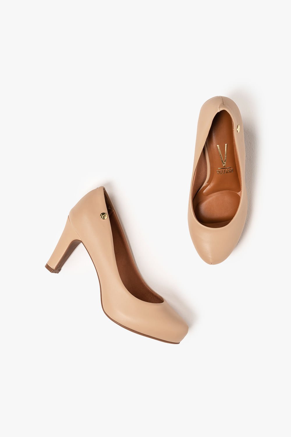 Scarpin Feminino Salto Alto Vizzano Lorien Bege 3