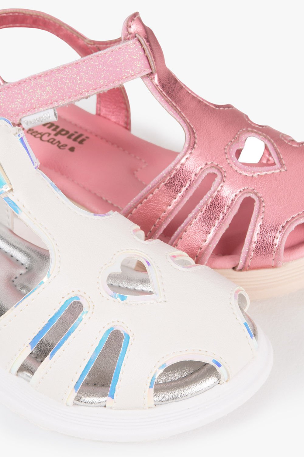 Sandália Baby Infantil Pampili Flower Erla Rosa 2