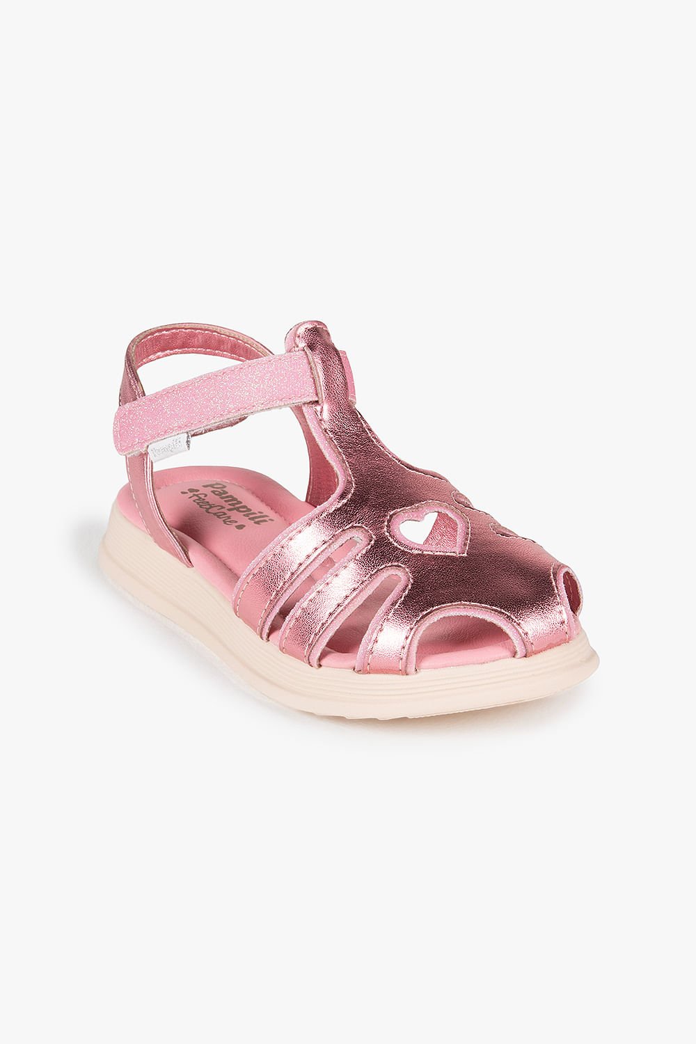 Sandália Baby Infantil Pampili Flower Erla Rosa 4