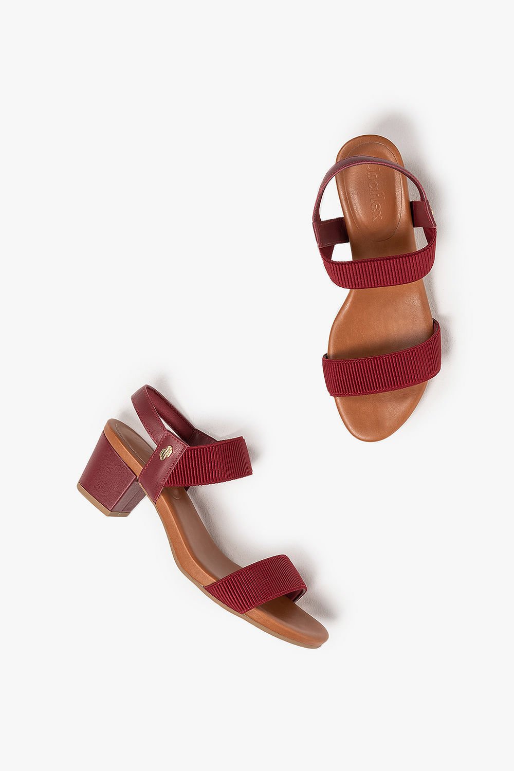 Conforto Feminino Salto Médio Usaflex Enendy Vinho 5