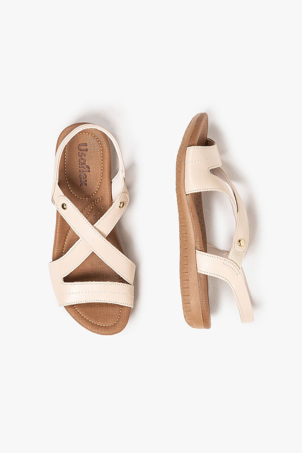 Sandália Feminina Papete Usaflex Guida Branco 3