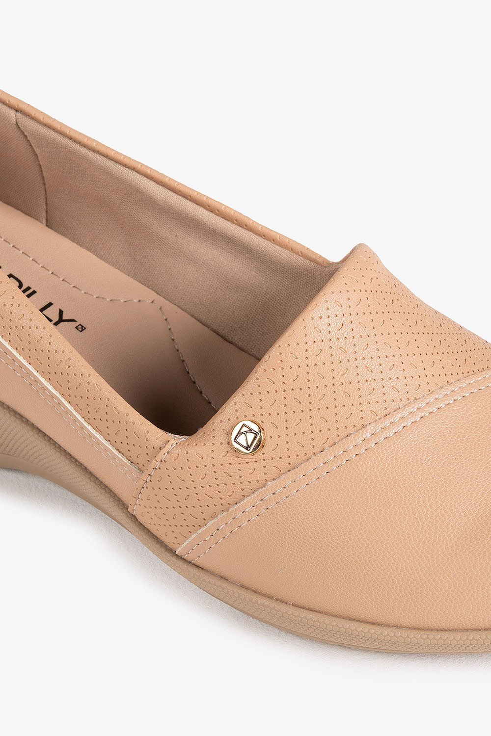 Conforto Feminino Salto Médio Piccadilly Delfina Dourado 2