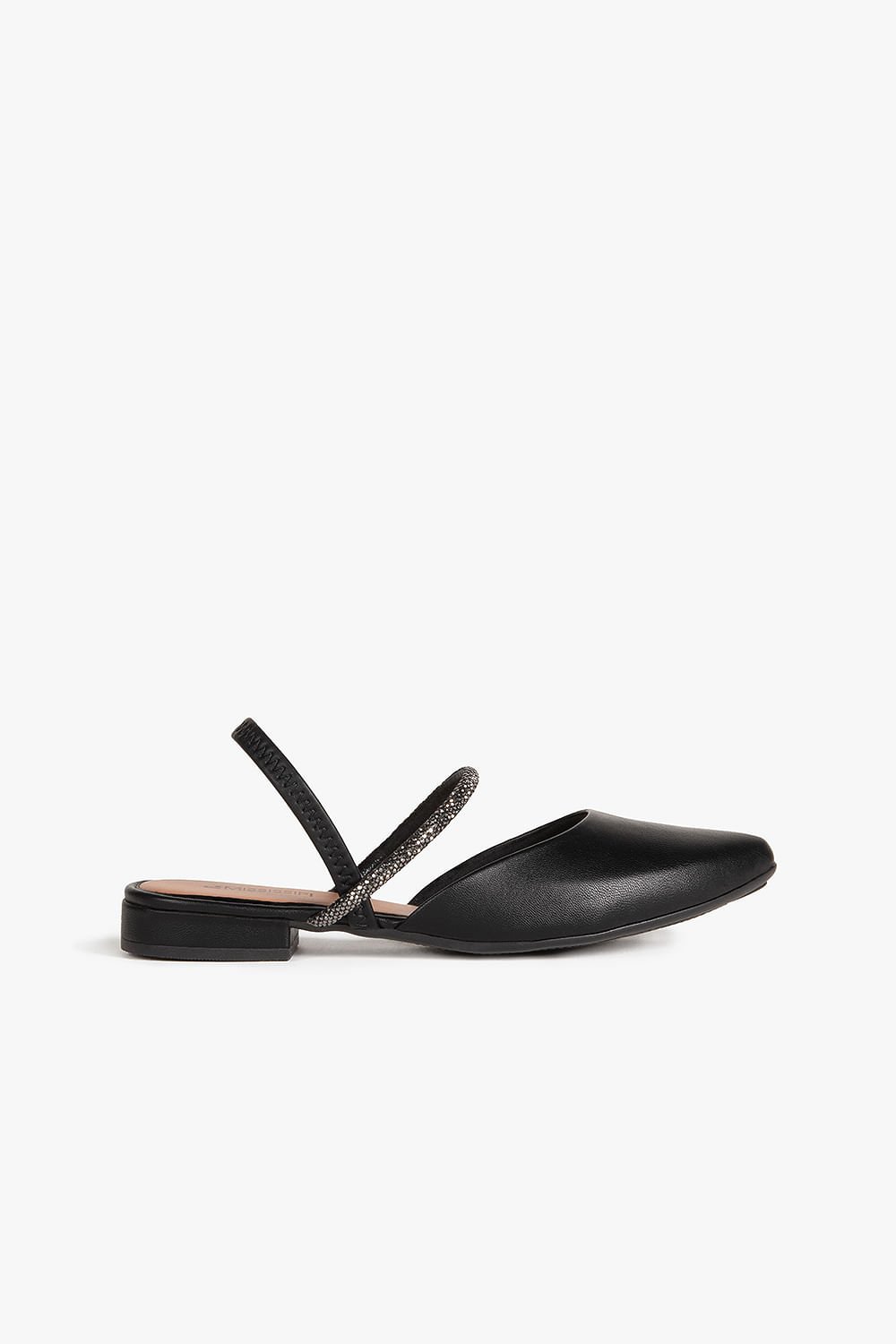 Sapato Feminino De Boneca Salto Baixo Mississipi Leonor Preto 1