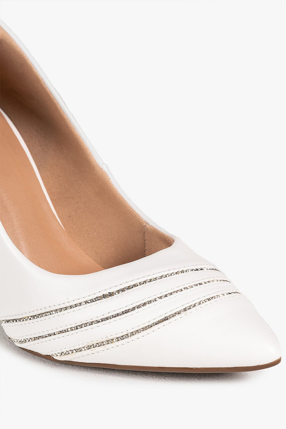 Scarpin Feminino Salto Alto Mundial Cryne Branco 2