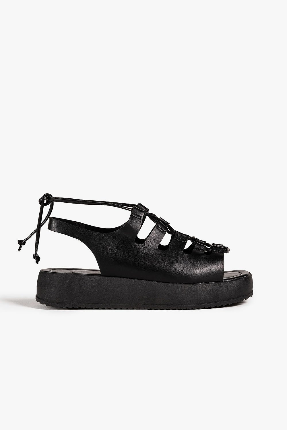 Sandália Feminina Flatform Mundial Adelina Preto 1