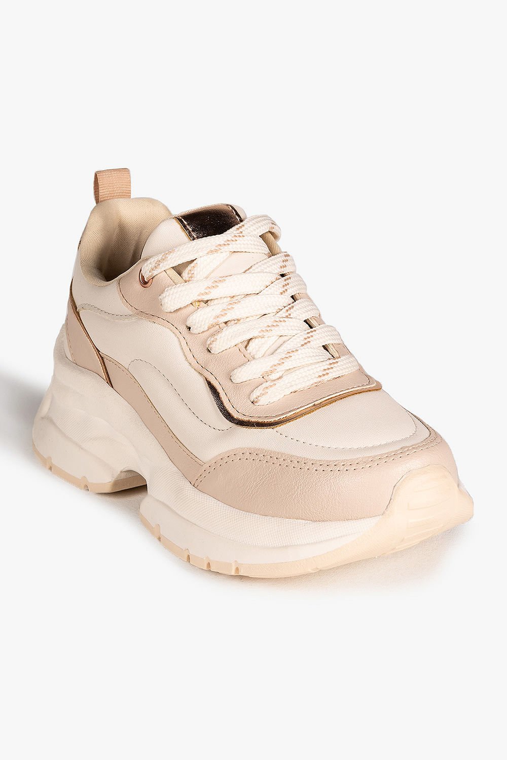 Tênis Feminino Plataforma Mundial Skarine Branco/Rosa 3