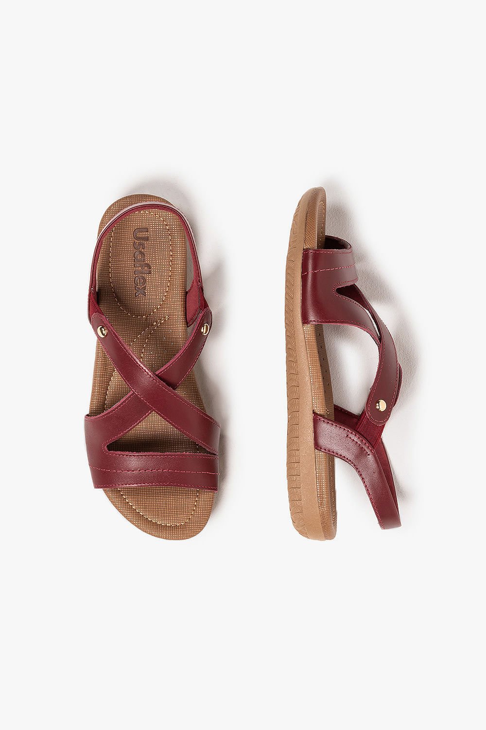 Conforto Feminino Usaflex Guida Bordô 3